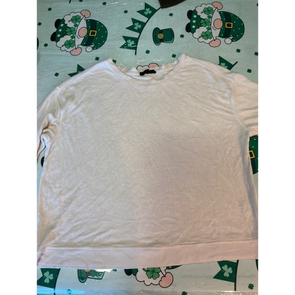 Jane + Delancey Tops - Jane + Delancey Womens XL Light Pink Crew Neck Sweatshirt Long Sleeve Pullover